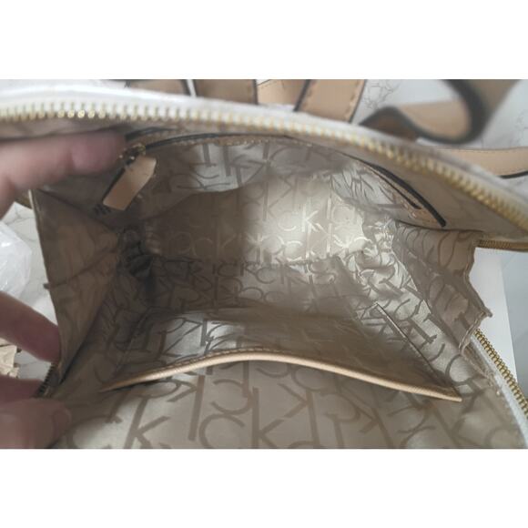 Calvin Klein White Monogram Mini Backpack main image 4